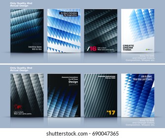 Set of Business vector template, brochure design, abstract annual report,