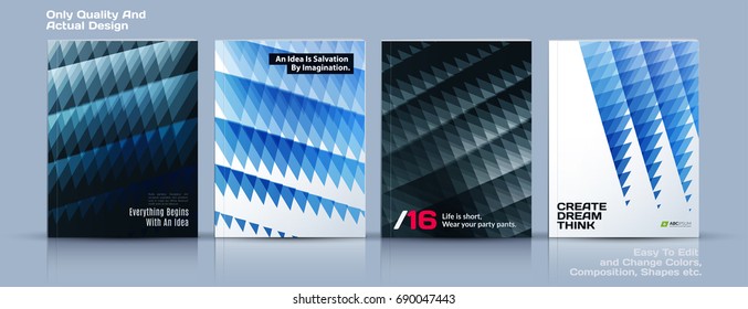 Set of Business vector template, brochure design, abstract annual report,