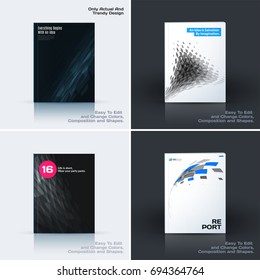 Set of Business vector template, brochure design, abstract annual report