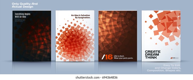Set of Business vector template, brochure design, abstract annual report