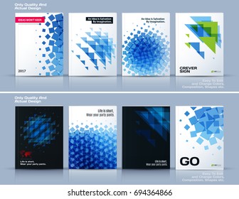 Set of Business vector template, brochure design, abstract annual report