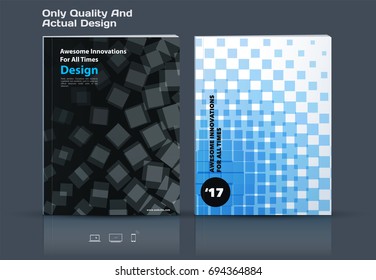 Set of Business vector template, brochure design, abstract annual report