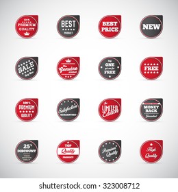Set of business vintage badges