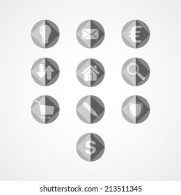 set business web icon on white background