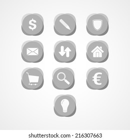 set business web icon on white background