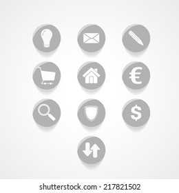 set business web icon on white background