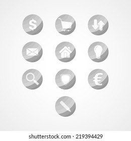 set business web icon on white background