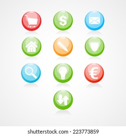 set business web icon on white background