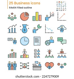 Conjunto de iconos de la web de la empresa