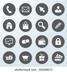 set of business web shop vector icons. isolated from background.