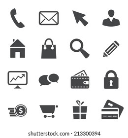 set of business web shop vector icons. isolated from background.
