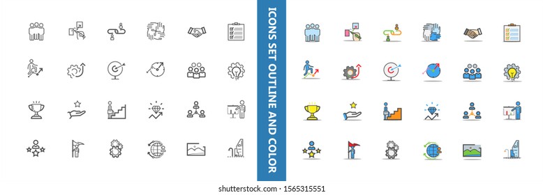 Set of  business website vector icons. 