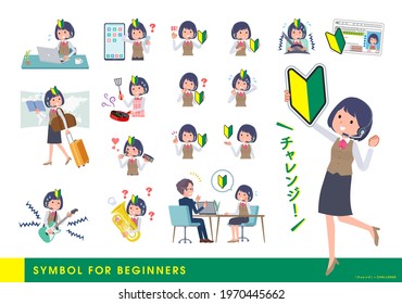 A set of business women with income about the beginner mark.It's vector art so easy to edit.