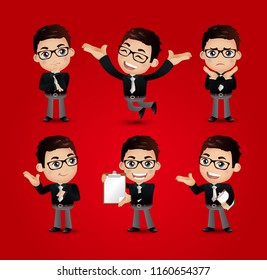 set of businessman