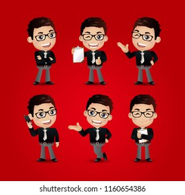 set of businessman