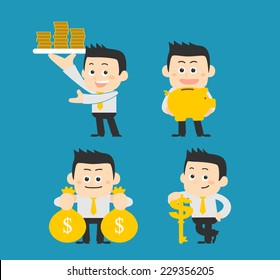 Set of businessman