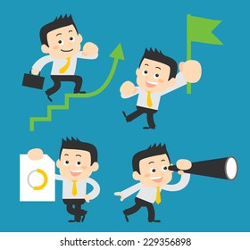 Set of businessman