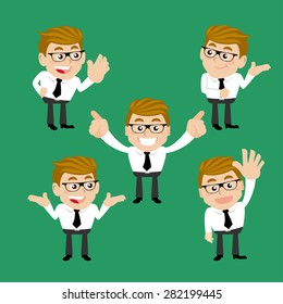 Set of businessman