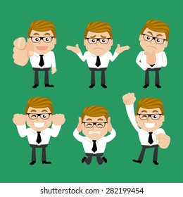 Set of businessman