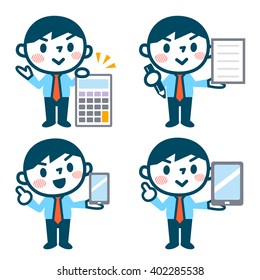 Set of businessman