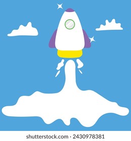 Set Businessman with binoculars searching for job. Concept business vector illustration.