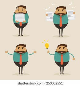 set of businessman character