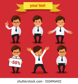 Set of businessman character.