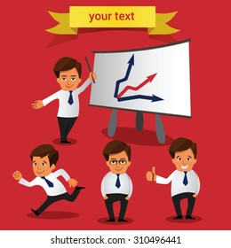 Set of businessman character.