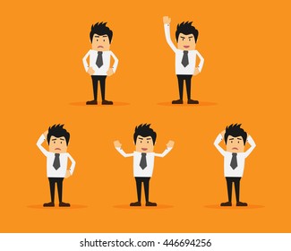 set of businessman character