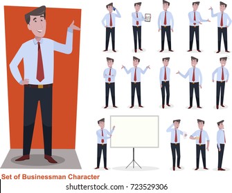 Set of Businessman Character