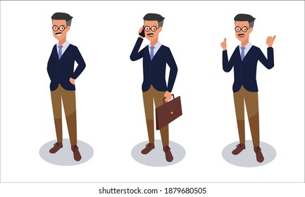Set of Businessman character design.