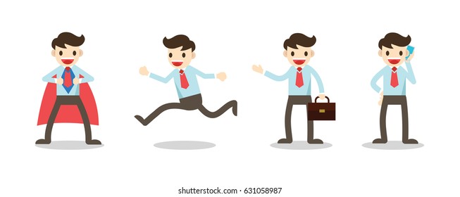 Set of Businessman character design.