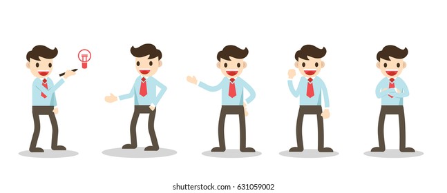 Set of Businessman character design.