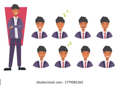 set Businessman  character design . Vector
