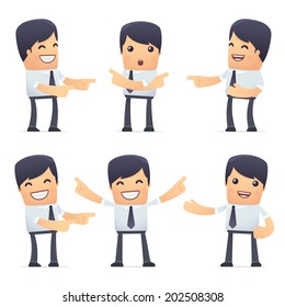 set of businessman character in different interactive  poses