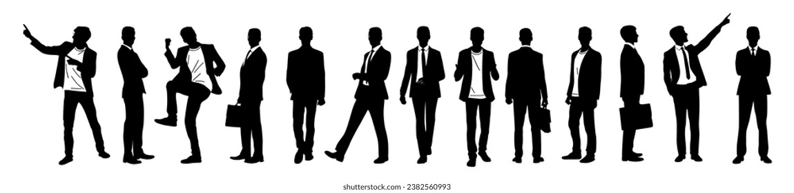 Set of Businessman character in different poses.