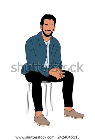 Set of Businessman character in different poses.
