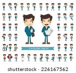 Set of businessman character , eps10 vector format