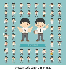 Set of businessman character , eps10 vector format