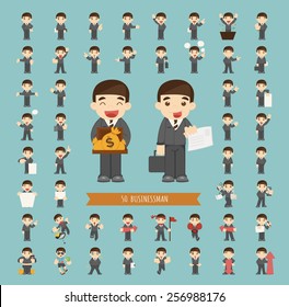 Set of businessman character , eps10 vector format