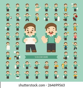 Set of businessman character , eps10 vector format