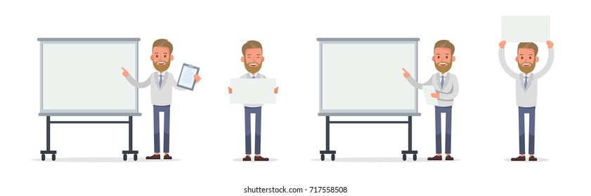 Set of Businessman character vector design.