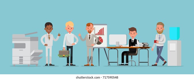 Set of Businessman character vector design. 
