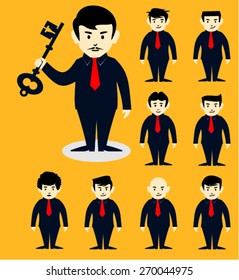Set of businessman characters