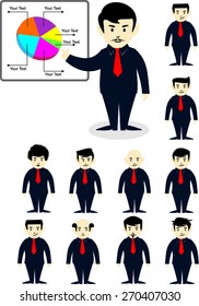 Set of businessman characters