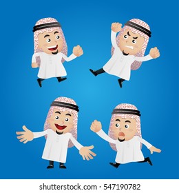 Set of businessman characters in different poses