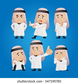 Set of businessman characters in different poses