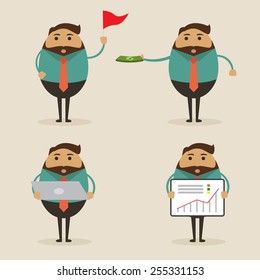 set of businessman charactor