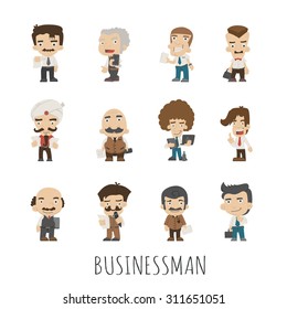 Set of businessman, eps10 vector format