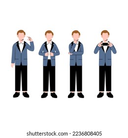 Set Of Businessman Flat Character